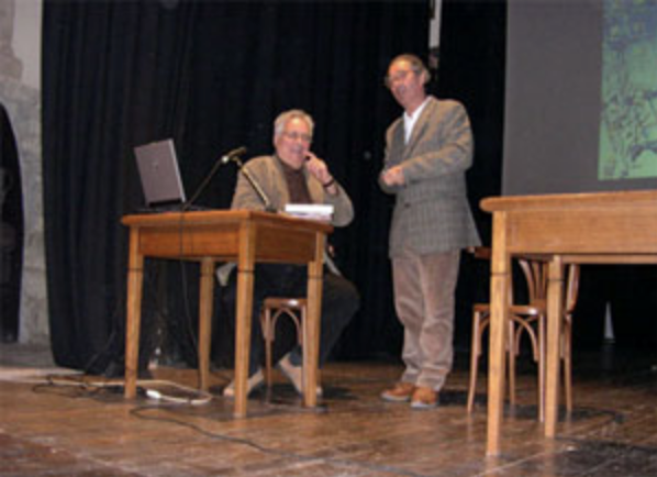 Il professor Bruno D’Amore con Renzo Baldoni