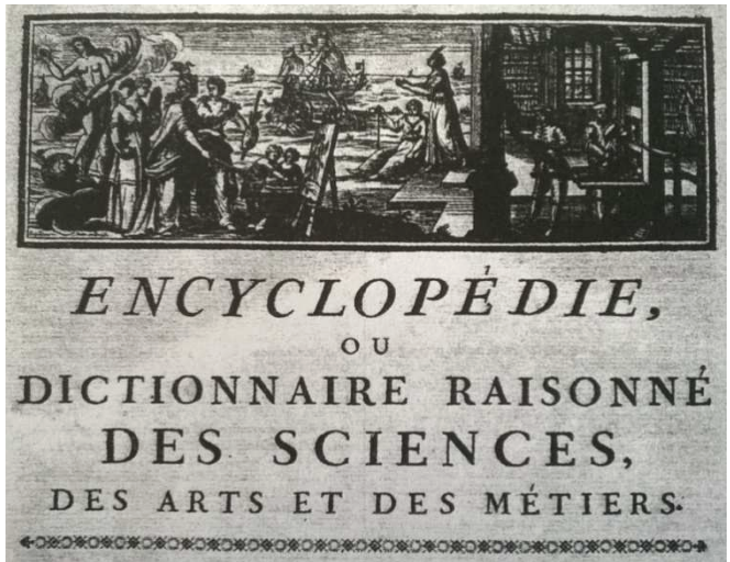 Frontespizio dell’Encyclopédie di Diderot e d’Alembert