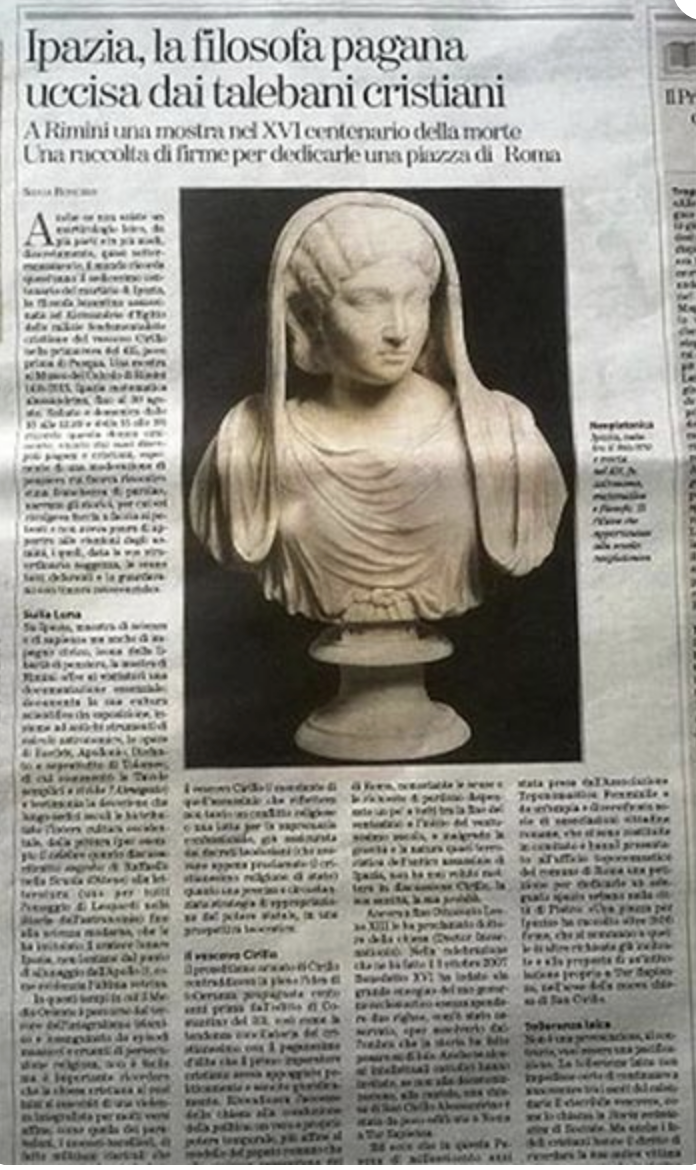 Mostra su Ipazia al Museo Mateureka