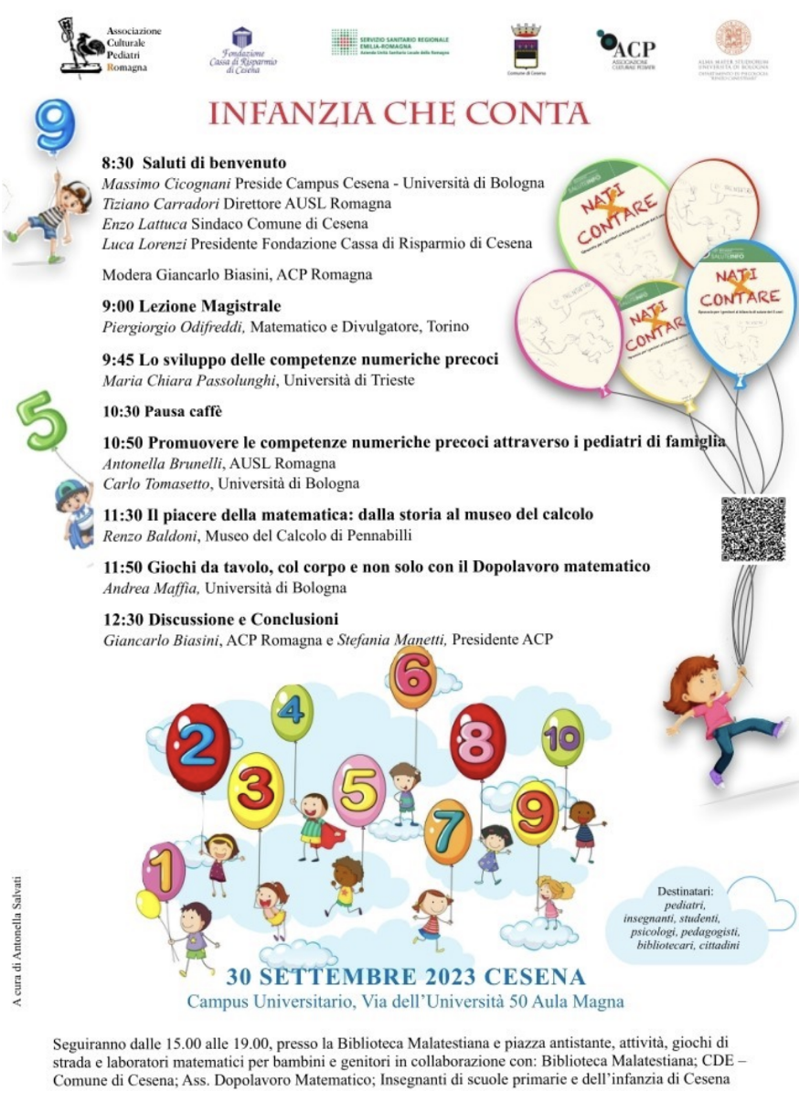 Locandina del convegno di matematica a Cesena