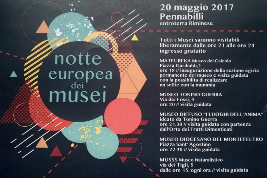 Locandina della Notte europea dei musei 2017