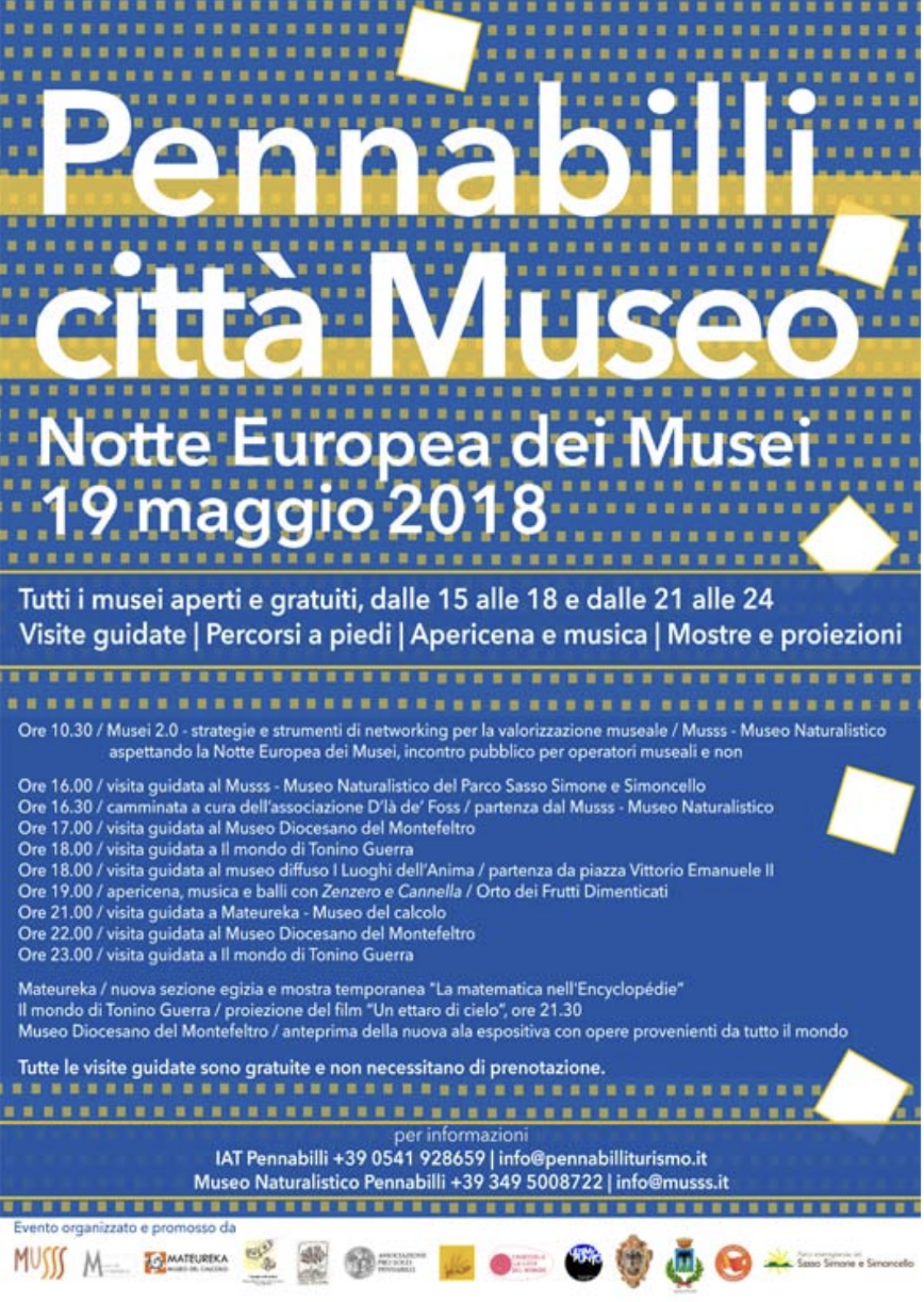 Locandina della Notte europea dei musei 2018