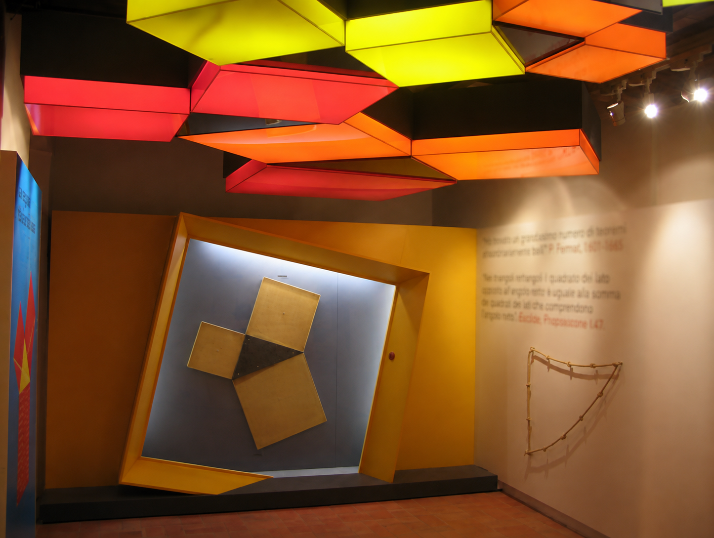 Installation dedicated to the Pythagorean theorem