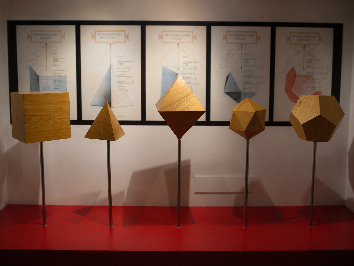 Solidi platonici esposti al museo
